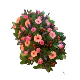 Pink coffin covering Title «CityFlowers Dubai» in Dubai»