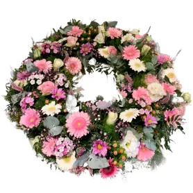 Funeral wreath pink Title «CityFlowers Dubai» in Dubai»