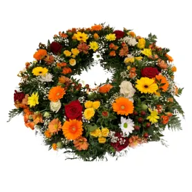 Funeral wreath orange Title «CityFlowers Dubai» in Dubai»