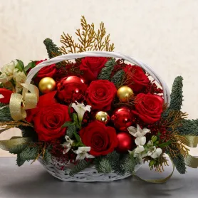 Flower arrangement Winter story Title «CityFlowers Dubai» in Dubai»